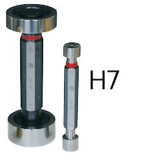 Limit plug gauges tolerance H7 made of hardened tool steel according to DIN 2245. GO and NO-GO side.